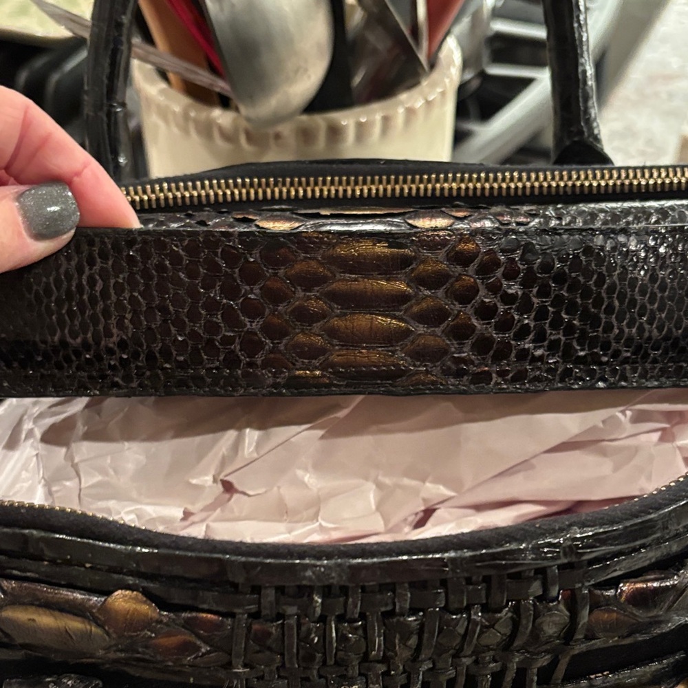 Nancy Gonzalez Black Crocodile Satchel - Picture 5 of 6
